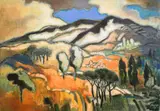 Kalina Taseva, Spring landscape in Melnik, 2008, oil on canvas