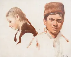 Ivan Mrkvička, Portrait study, around 1910, oil on canvas