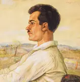 Vasil Stoilov, Portrait of Stefan Mitov, 1927, watercolor on paper