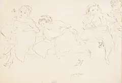 Jules Pascin, Parisian women, ink on paper