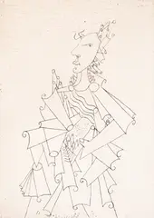 George Papazov, Surrealist portrait, etching
