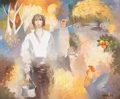 Suli Seferov, From the spring, 2005, oil on canvas