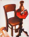 Toma Trifonovski, The morning coffee, oil on canvas