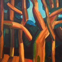 Rumen Skorchev, Forest near Lesidren, 1998, oil on canvas