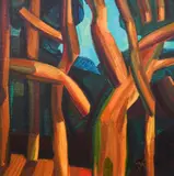 Rumen Skorchev, Forest near Lesidren, 1998, oil on canvas