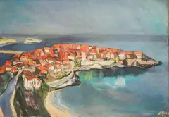 Stefan Yanev, Landscape from Sozopol, 1975, oil on canvas
