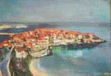 Stefan Yanev, Landscape from Sozopol, 1975, oil on canvas