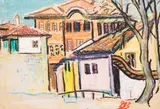Dimitar Vulkanov, Street from Plovdiv, pastel on paper