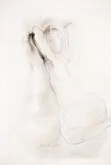 Svetlin Rusev, Portrait of a woman, watercolour, gouache and pencil on paper