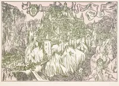 Grigor Spiridonov, Tarnovgrad, 1990, lithography