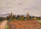 Petar Mihaylov, Before the rain, oil on plywood