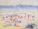 Preslav Karshovski, A day at the beach, 1967, oil on canvas