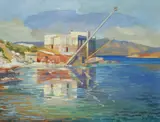 Marijan Trepše, Motif from Kraljevica with Tuna, 1937.-1939., watercolor on paper