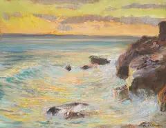Menci Clement Crnčić, Marina, 1920-ih, oil on canvas