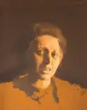 Miljenko Stančić, Portrait of Jelica Ferić, oil on hardboard