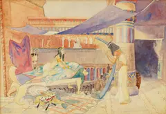 Bogumil Car, Egyptian Interior, 1912., watercolor on paper