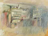 Emanuel Vidović, Interior of an Old Studio, 1938.-1941., gouache on paper