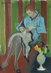 Slavko Šohaj, Portrait of Hedde, oil on canvas