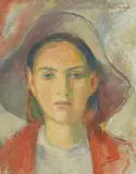 Vilim Svečnjak, Portrait of a Girl, oil on canvas