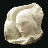 Embraced by Hrvatska škola, prva polovica 20. st., high relief in marble, sold Mar 2026