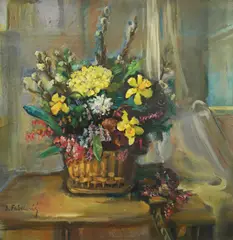 Jerko Fabković, Spring Bouquet, oil on board