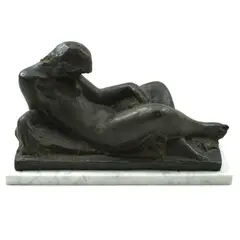 Frano Kršinić, Semi-sitting Nude, bronze