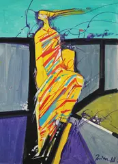 Figuration from the Tarski Cycle by Zlatko Prica, 1988., gouache and tempera on paper, sold Mar 2026