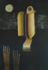 Night of the Great Owl by Zvonimir Lončarić, oil on canvas, offered Mar 2026