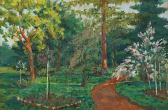 Nasta Rojc, Summer Garden, 1903., oil on cardboard