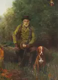Branko Šenoa, Hunter and Dog (Vladimir pl. Jakopović), 1902., oil on canvas