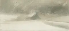 Josip Vaništa, Winter, pastel on paper