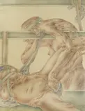 Dimitrije Popović, Intertwined, 1980., colored pencil on paper