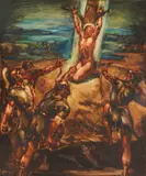 Maksimilijan Vanka, The Martyrdom of Saint Sebastian, 1927., tempera and oil on paper