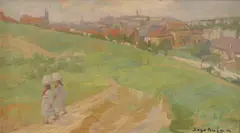 Joso Bužan, View from Šalata, oil on canvas