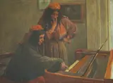 Joso Bužan, Gypsy Girls on Piano, 1906., oil on canvas