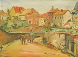 Vladimir Becić, Trpanj Landscape, 1938., oil on canvas