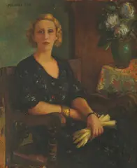Vladimir Filakovac, Portrait of a Lady with White Gloves, 1936., oil on canvas