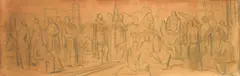 Fairground by Mate Meneghello Rodić, pencil on paper, offered Mar 2026