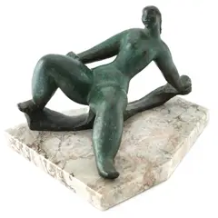 Reclining Nude by Lojze Dolinar, bronze, offered Mar 2026