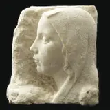 Girl's Head by Hrvatska škola, prva polovica 20. st., high relief in marble, sold Mar 2026