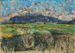 Nikola Reiser, View on Sljeme, oil on canvas