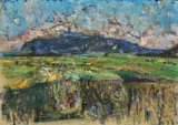 Nikola Reiser, View on Sljeme, oil on canvas