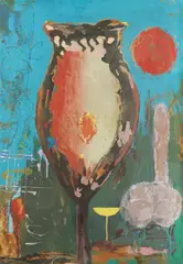 Željko Hegedušić, Poppy, 1969., oil on cardboard