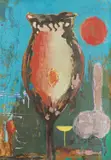 Željko Hegedušić, Poppy, 1969., oil on cardboard