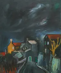 Vilim Svečnjak, Bolski Nocturne, cca. 1973., oil on canvas