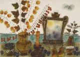 Ivan Lovrenčić, Still Life, 1993., watercolor and pencil on paper