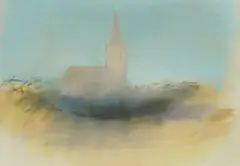 Josip Vaništa, Little Church in Murvica, 1996., pastel on paper