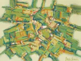 Jozo Janda, Summer Landscape, oil, tempera and gouache on canvas