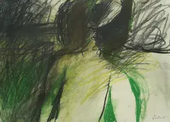 Đuro Seder, Green Man, pastel on paper