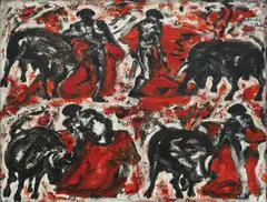 Dubravka Babić, Toreadors, 2000., oil on canvas